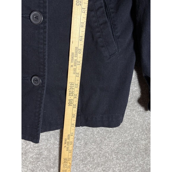 Eddie Bauer Double Breasted Denim Peacoat Jacket Womens Size Medium Blue Pockets - Picture 5 of 5